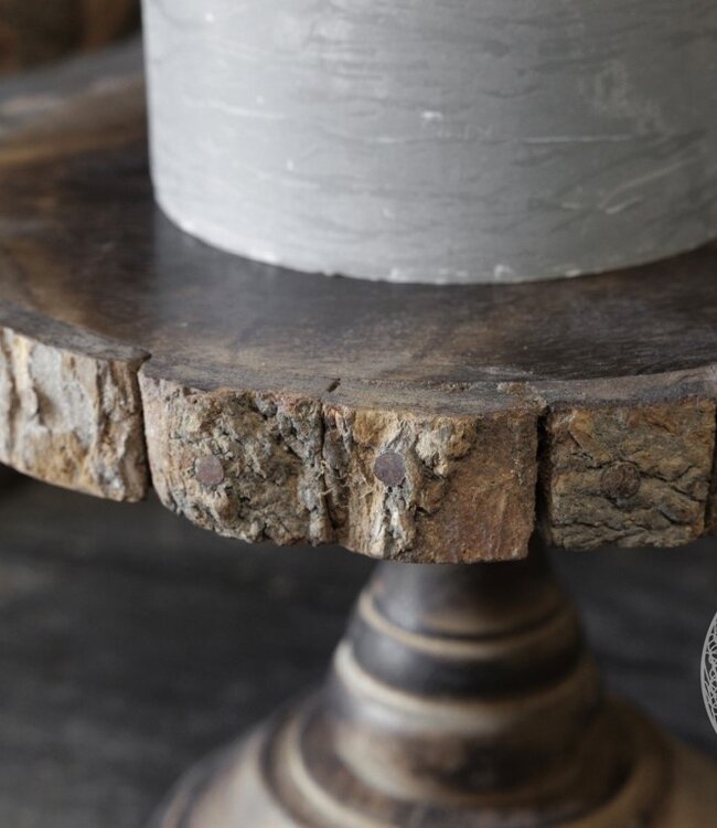 Be-Uniq Kandelaar Plateau | Wood | H14 x Ø20 cm