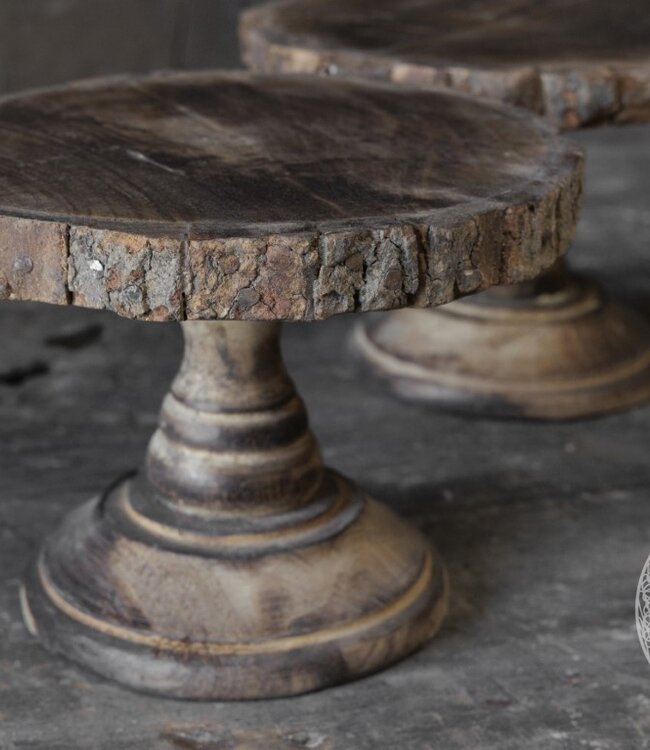 Be-Uniq Kandelaar Plateau | Wood | H14 x Ø20 cm