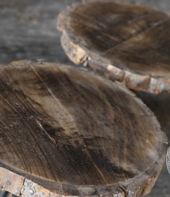 Be-Uniq Kandelaar Plateau | Wood | H14 x Ø20 cm