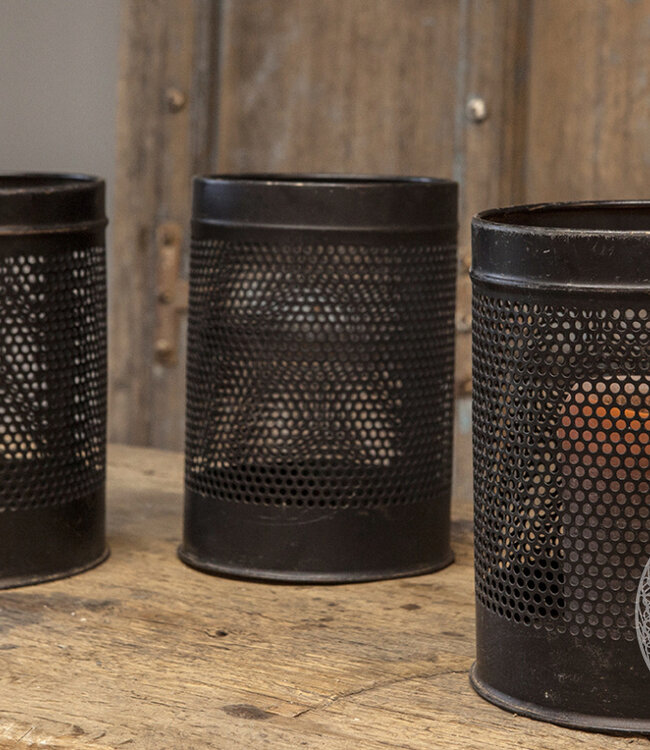 Be-Uniq Windlicht Cilinder Dot | India | H26 x Ø18 cm