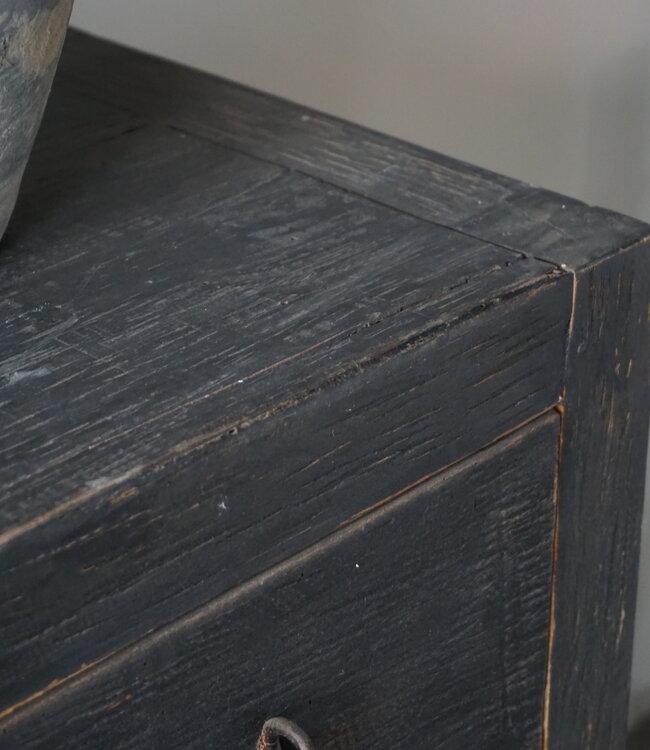 Rene Houtman Sidetable | Rough Black | H90 x B120 x D40 cm