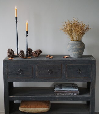 Rene Houtman Sidetable | Rough Black | H90 x B120 x D40 cm