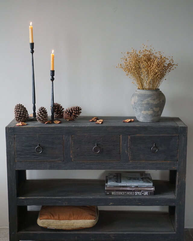 Rene Houtman Sidetable | Rough Black | H90 x B120 x D40 cm