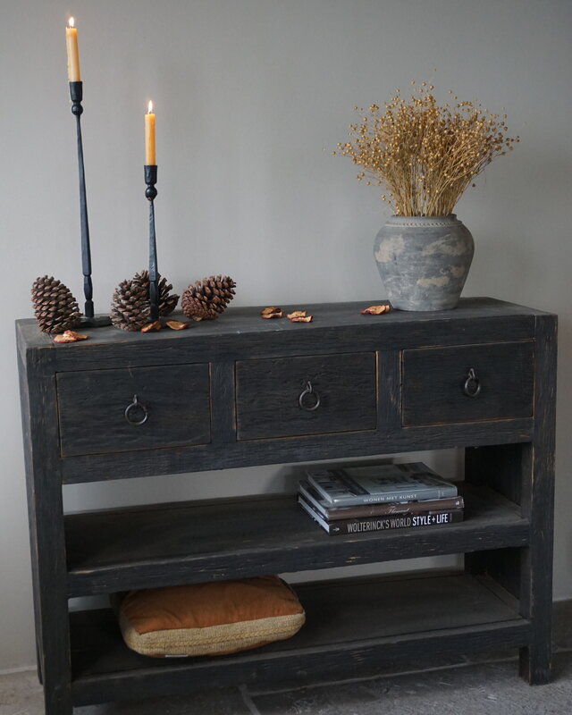 Rene Houtman Sidetable | Rough Black | H90 x B120 x D40 cm