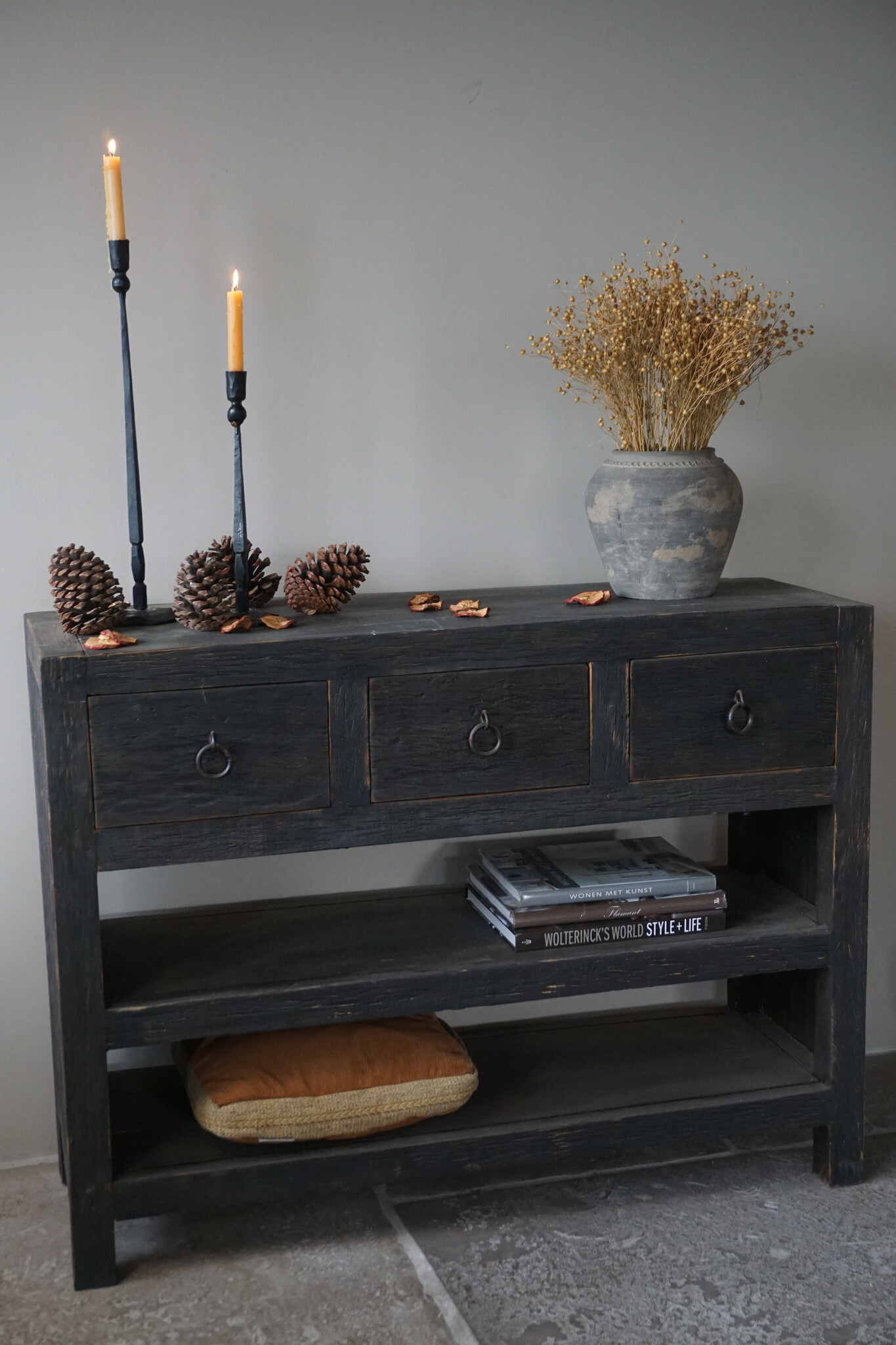 Rene Houtman Sidetable | Rough Black | H90 x B120 x D40 cm