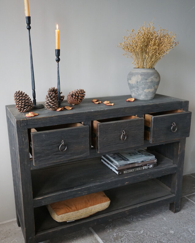 Rene Houtman Sidetable | Rough Black | H90 x B120 x D40 cm