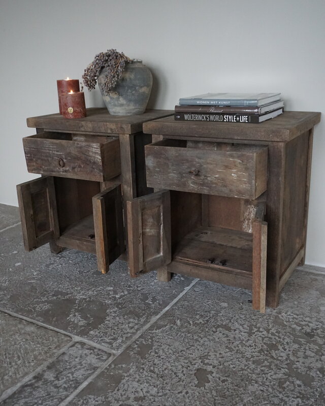 Luksa Home Collection Nachtkastjes Hout | Set Van 2 | H66 x B55 x D45 cm