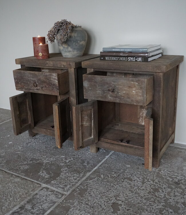 Luksa Home Collection Nachtkastjes Hout | Set Van 2 | H66 x B55 x D45 cm