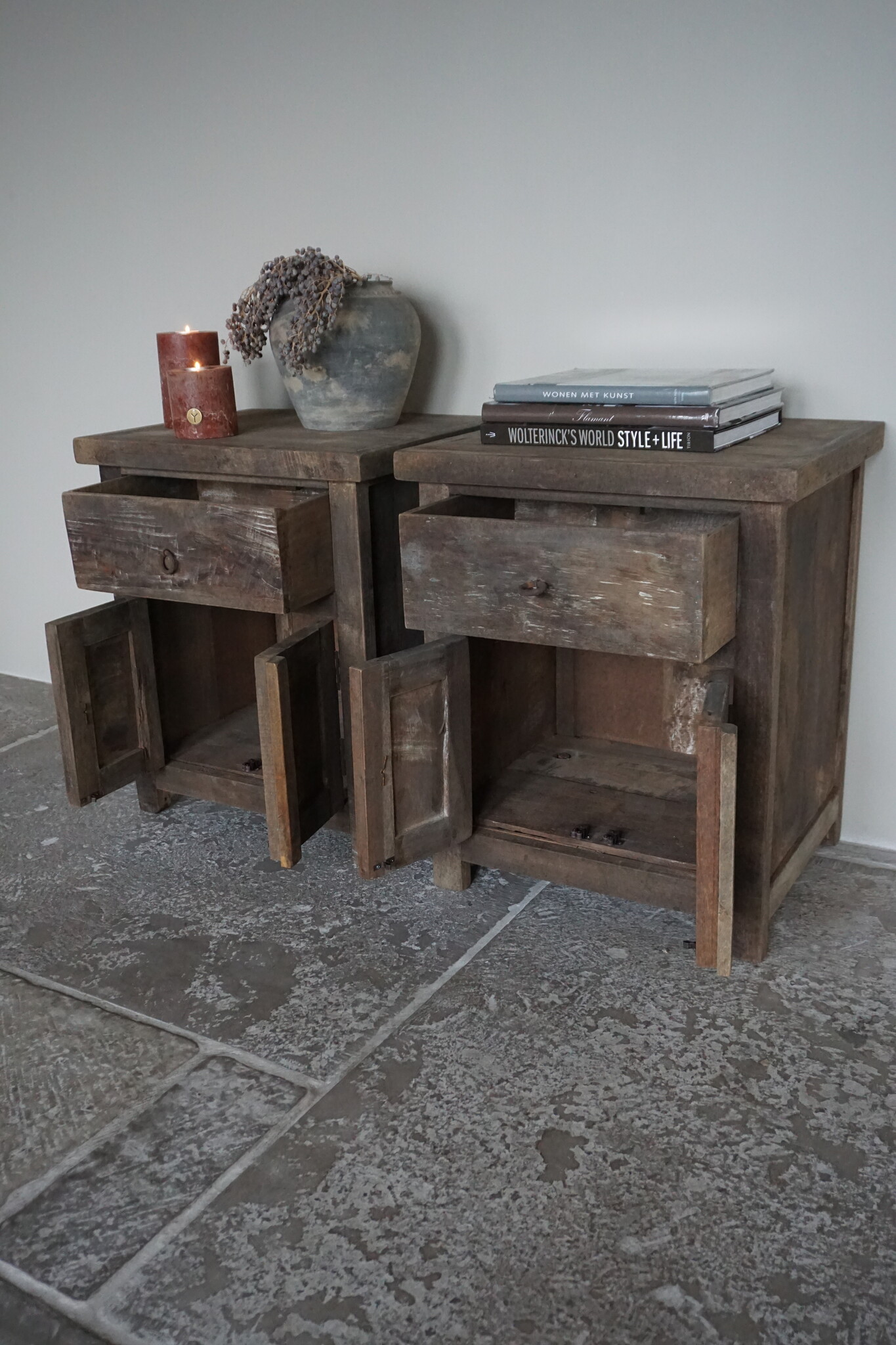 Luksa Home Collection Nachtkastjes Hout | Set Van 2 | H66 x B55 x D45 cm