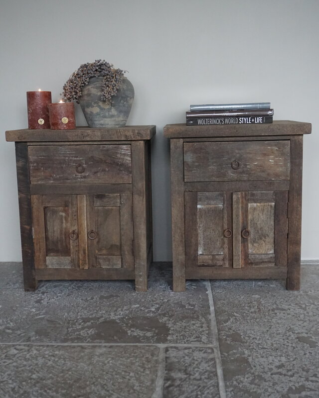 Luksa Home Collection Nachtkastjes Hout | Set Van 2 | H66 x B55 x D45 cm