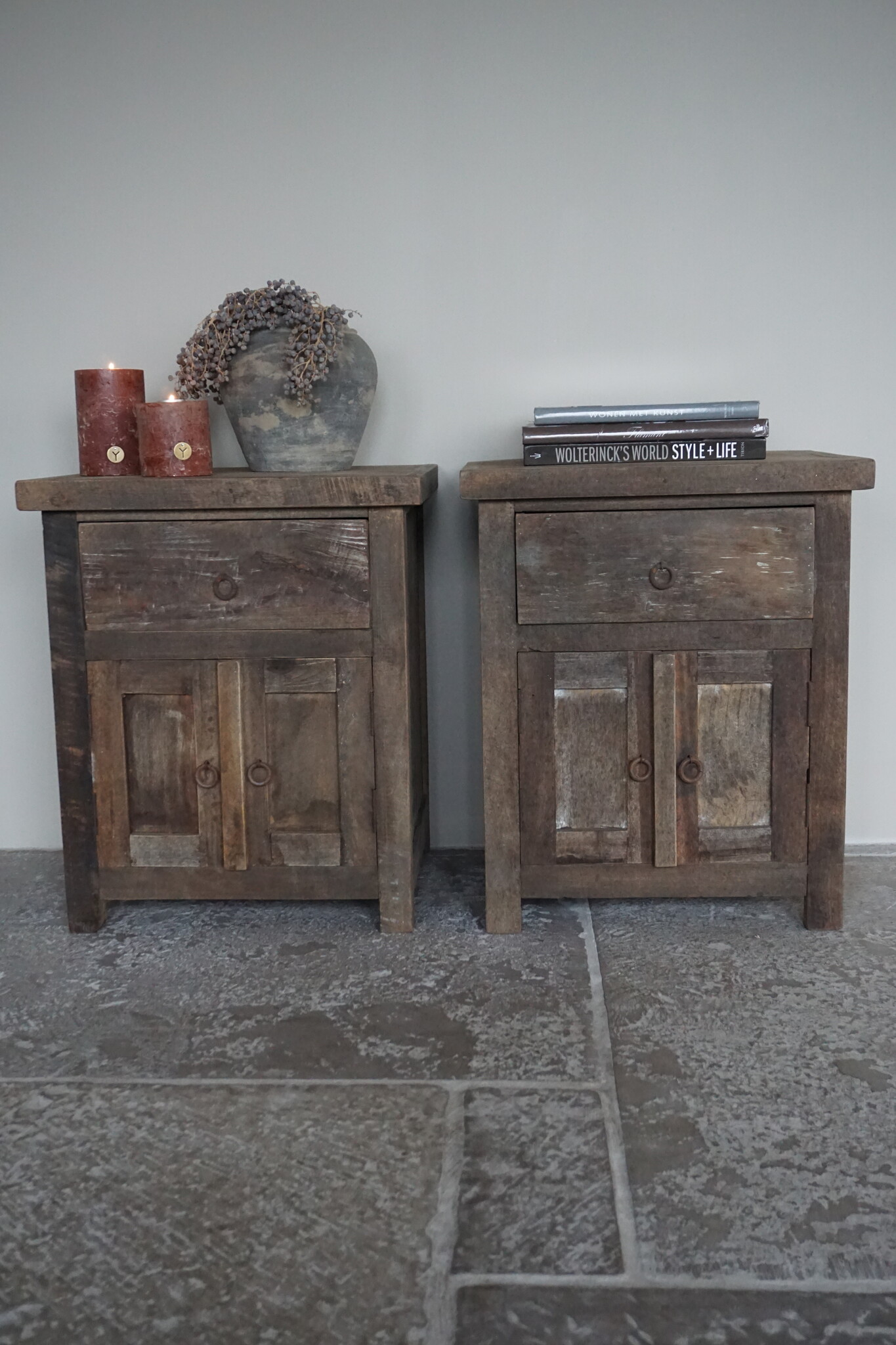 Luksa Home Collection Nachtkastjes Hout | Set Van 2 | H66 x B55 x D45 cm