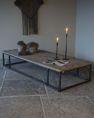 Rene Houtman Salontafel Antieke Oude Deur India L223xB91xH41 cm