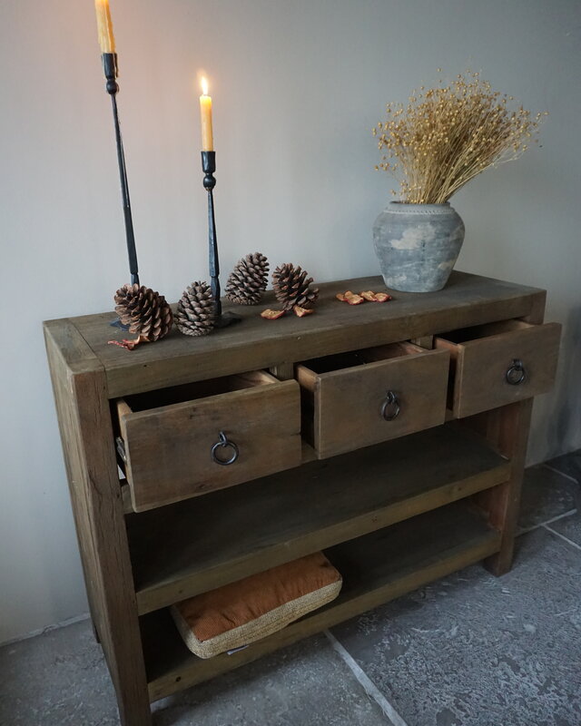 Rene Houtman Sidetable | Grey Wash | H90 x B120 x D40 cm