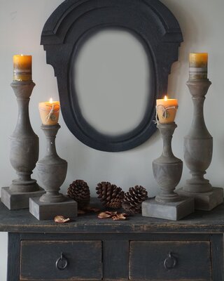 Luksa Home Collection Houten Spiegel Verdi | Mat Zwart | H70 x B60 cm