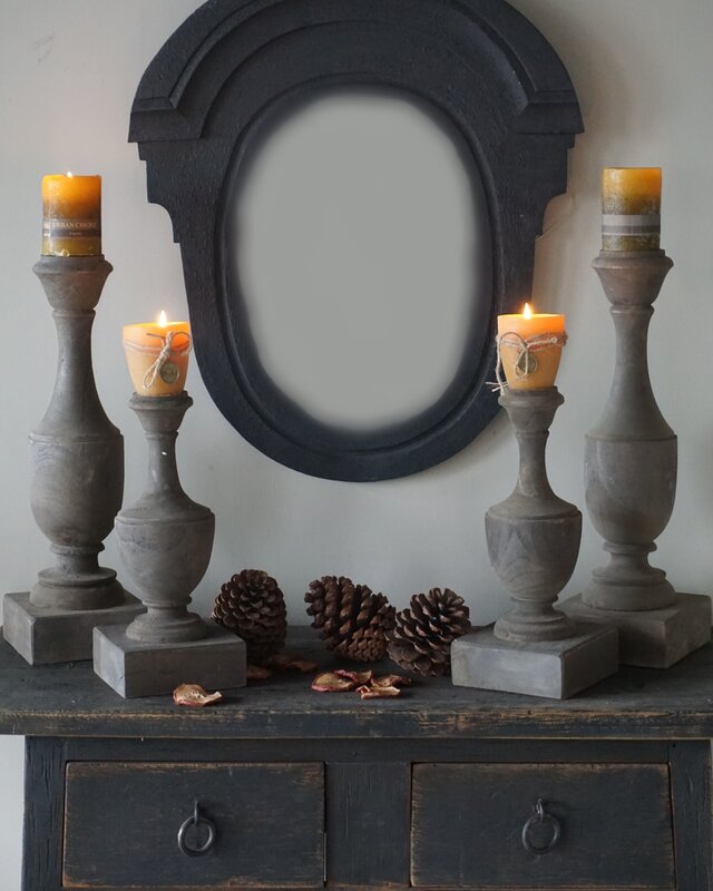Luksa Home Collection Houten Spiegel Verdi | Mat Zwart | H70 x B60 cm
