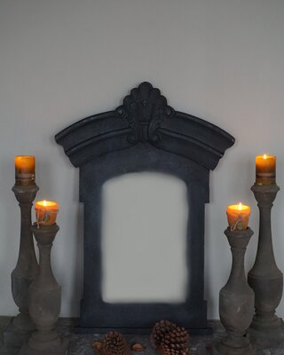 Luksa Home Collection Houten Spiegel Mahler | Mat Zwart | H100 x B70 cm