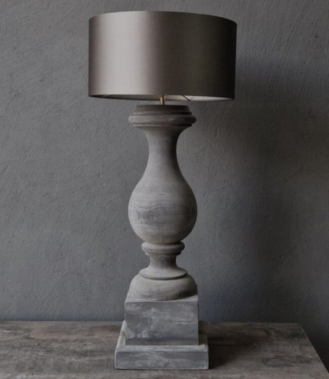 Luksa Home Collection Tafellamp Baluster | Oud Hout | H70 cm