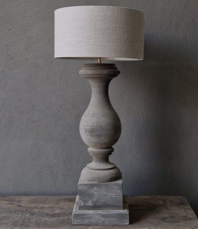 Luksa Home Collection Tafellamp Baluster | Oud Hout | H70 cm