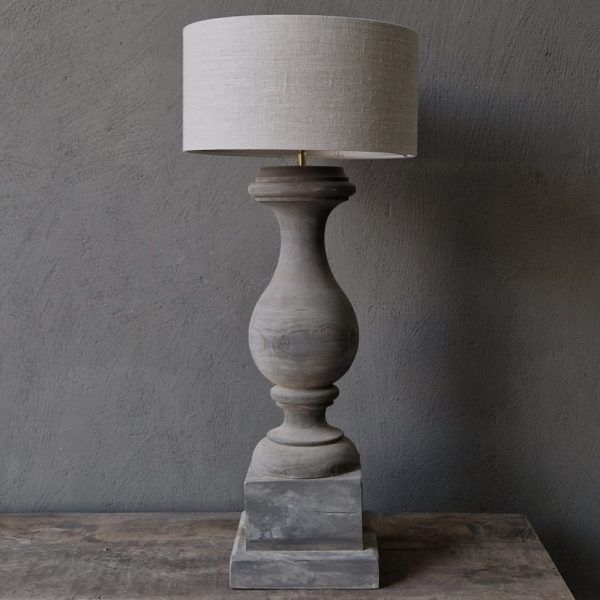 Luksa Home Collection Tafellamp Baluster | Oud Hout | H70 cm
