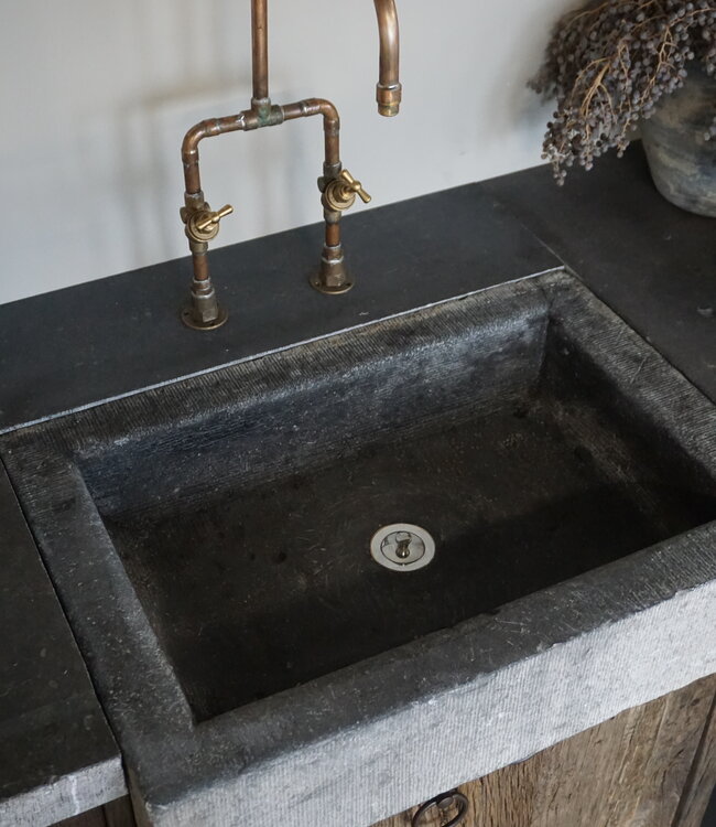 Rene Houtman Compleet Keukenblok Oud Eikenhout Hardstenen Blad