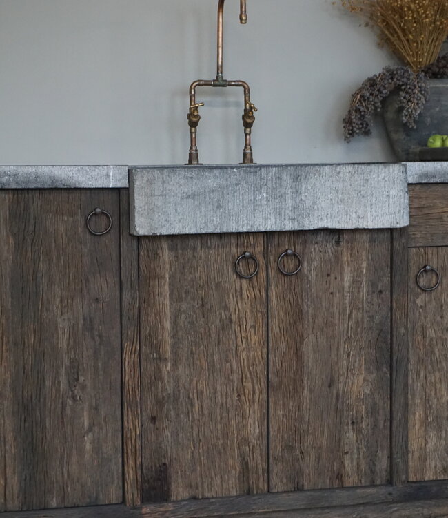 Rene Houtman Compleet Keukenblok Oud Eikenhout Hardstenen Blad