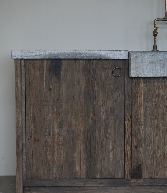 Rene Houtman Compleet Keukenblok Oud Eikenhout Hardstenen Blad