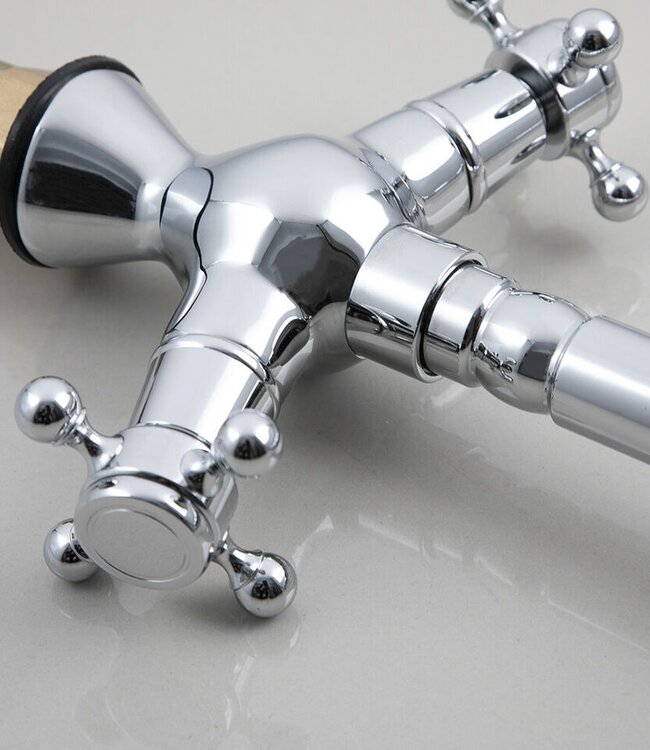 Rene Houtman Nostalgische Chromen Mengkraan Draaibare Hals