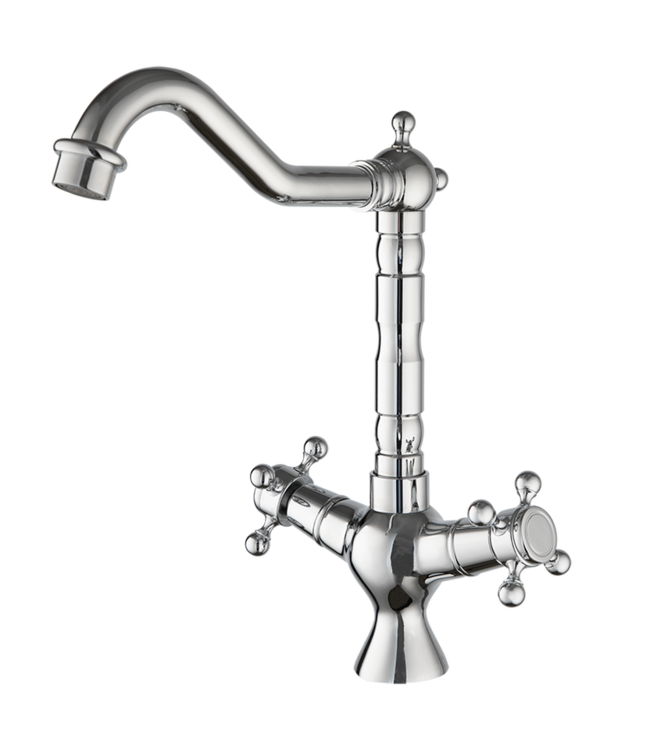 Rene Houtman Nostalgische Chromen Mengkraan Draaibare Hals