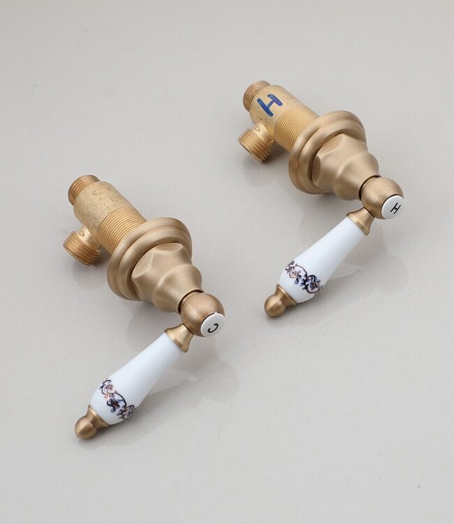 Rene Houtman Nostalgische Inbouw Meng Muurkraan Brons