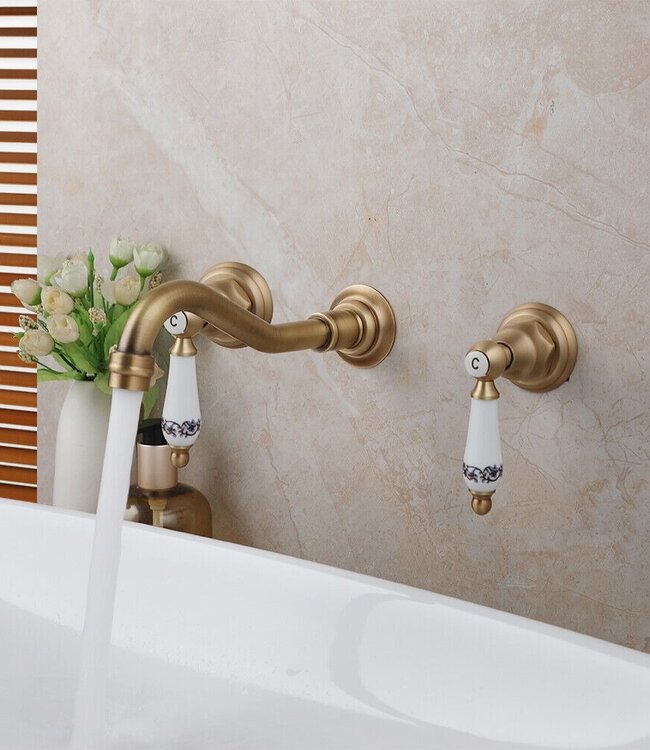 Rene Houtman Nostalgische Inbouw Meng Muurkraan Brons