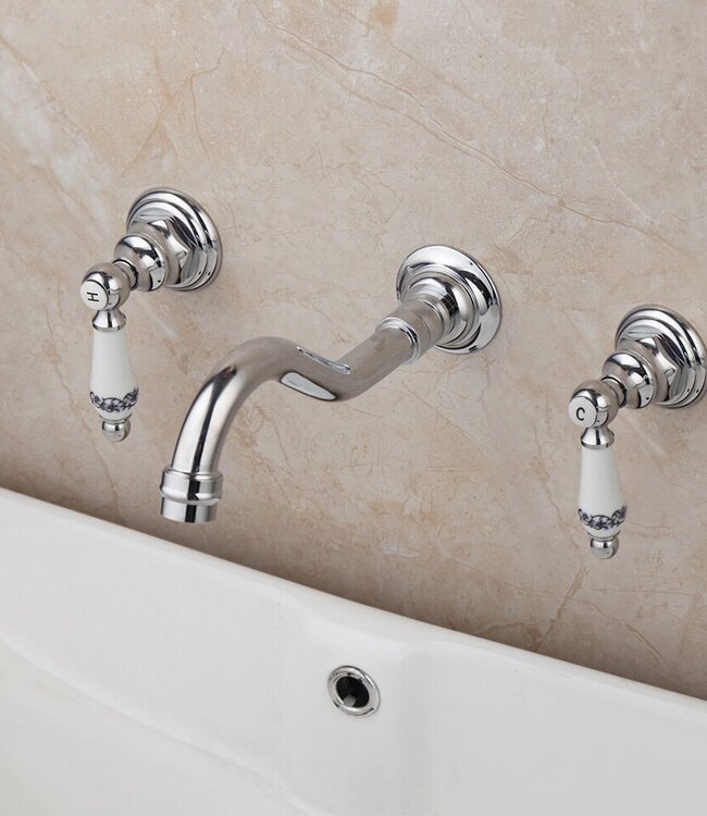 Rene Houtman Nostalgische Chromen Inbouw Meng Muurkraan