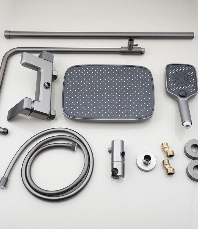 Rene Houtman Moderne Regendouche Met Badkraan | Gun Metal