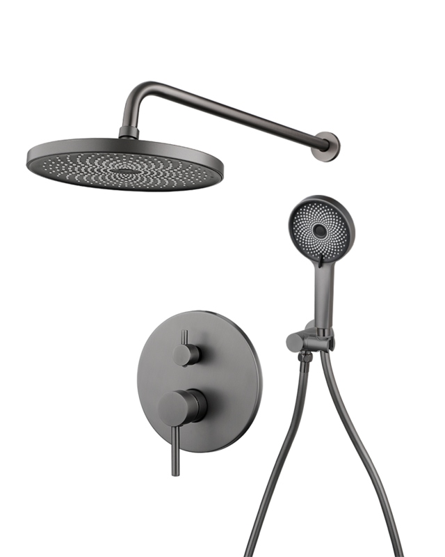 Rene Houtman Inbouw Set Regendouche | Gun Metal