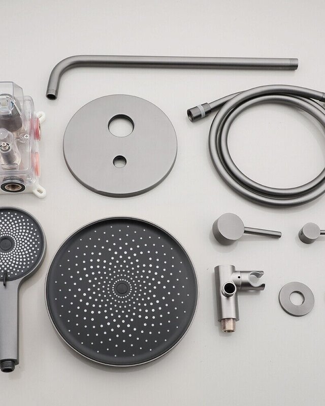 Rene Houtman Inbouw Set Regendouche | Gun Metal