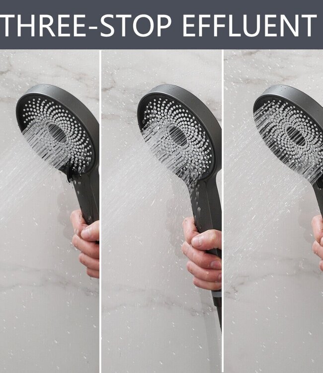 Rene Houtman Inbouw Set Regendouche | Gun Metal