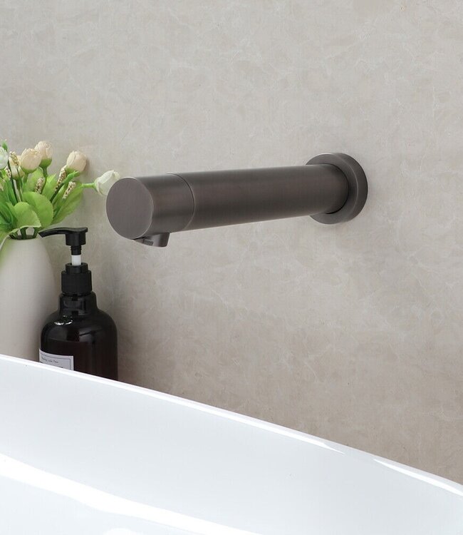 Rene Houtman Gun Metal Muurkraan Met Sensor | Koud Water