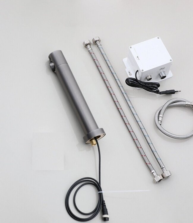 Rene Houtman Gun Metal Muurkraan Met Sensor | Koud Water