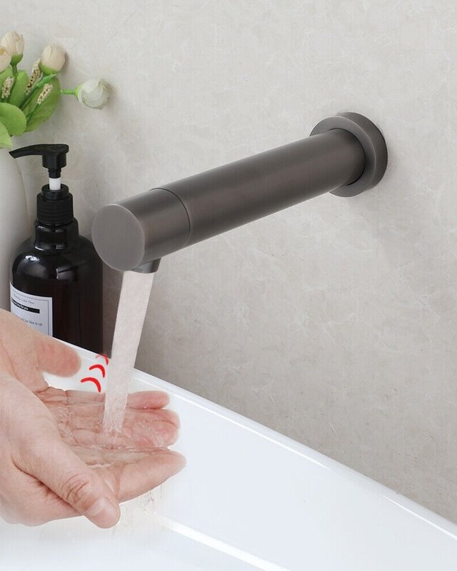 Rene Houtman Gun Metal Muurkraan Met Sensor | Koud Water