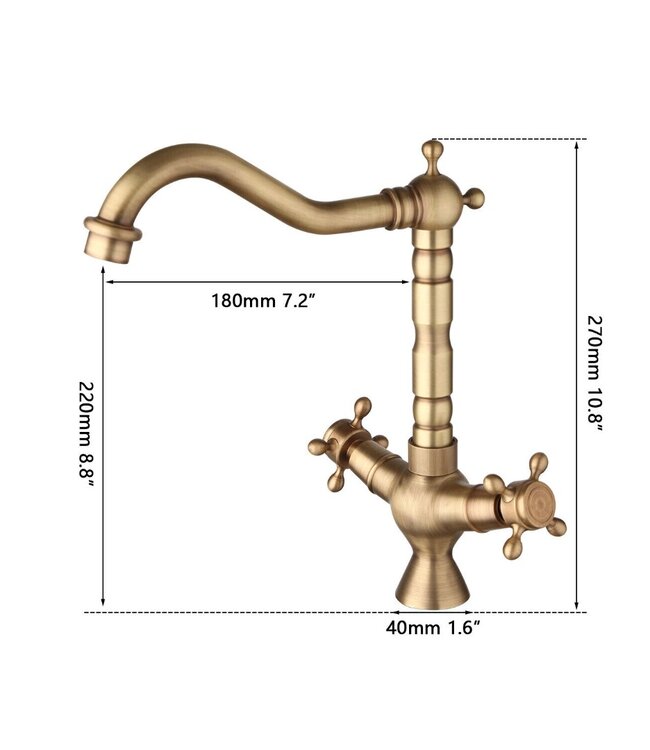 Rene Houtman Retro Keukenkraan - Brons