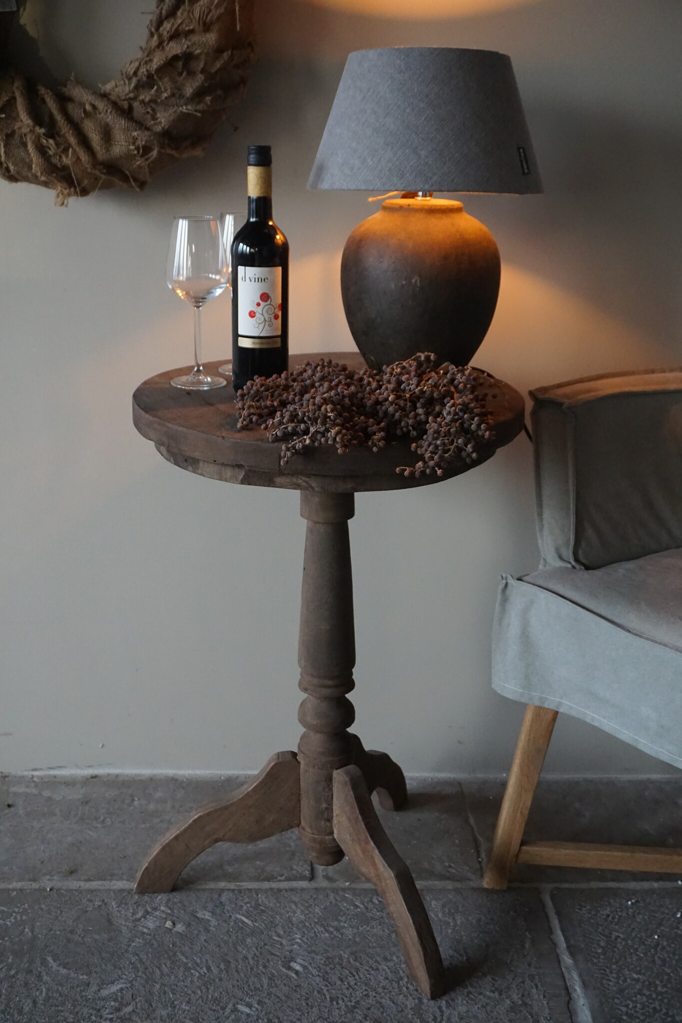 Rene Houtman Wijntafeltje | Teak | Ø51 x H76 cm