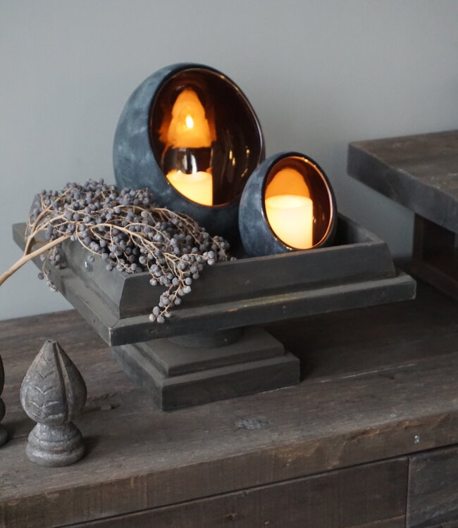 Brynxz Theelichten | Set Van 2 | Zwart/Goud