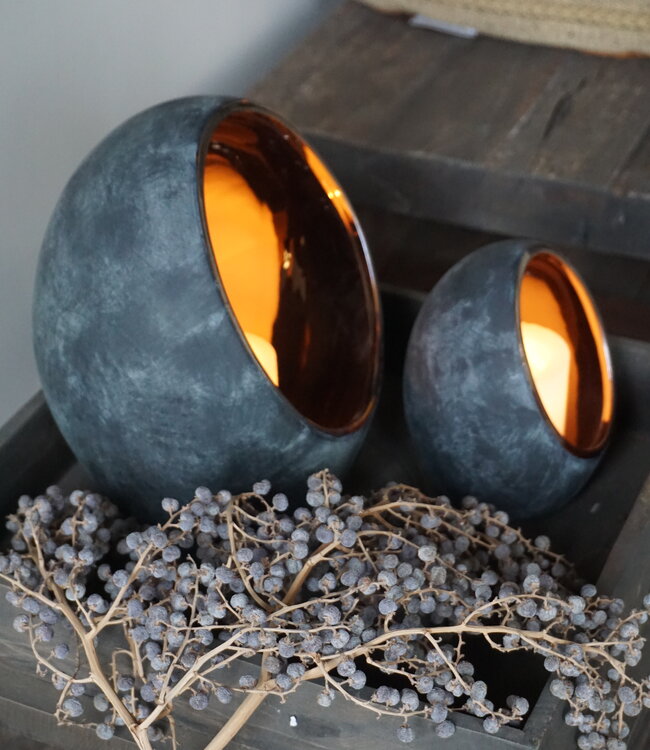 Brynxz Theelichten | Set Van 2 | Zwart/Goud