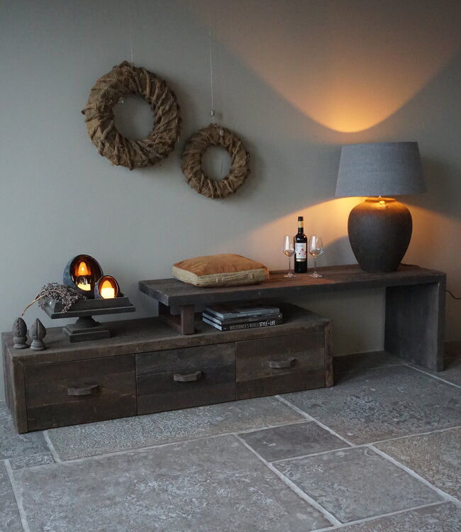 Rene Houtman TV-Meubel Nero | 3 Lades | Verstelbare Lengte