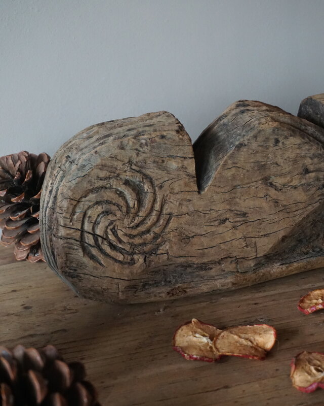Rene Houtman Uniek Houten Ornament Kandelaar | H15 x B66 x D9 cm