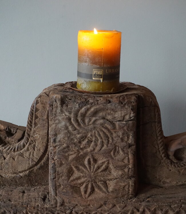 Rene Houtman Uniek Houten Ornament Kandelaar | H23 x B57 x D13 cm