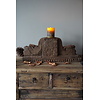 Uniek Houten Ornament Kandelaar | H23 x B57 x D13 cm