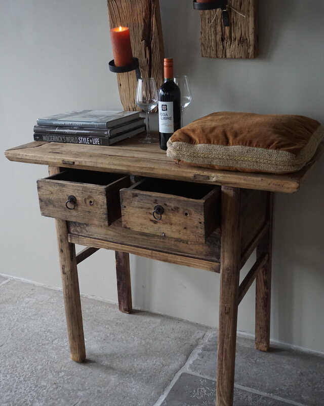 Rene Houtman Antieke Wandtafel | H85 x B102 x D47 cm