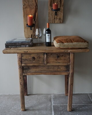 Rene Houtman Antieke Wandtafel | H85 x B102 x D47 cm