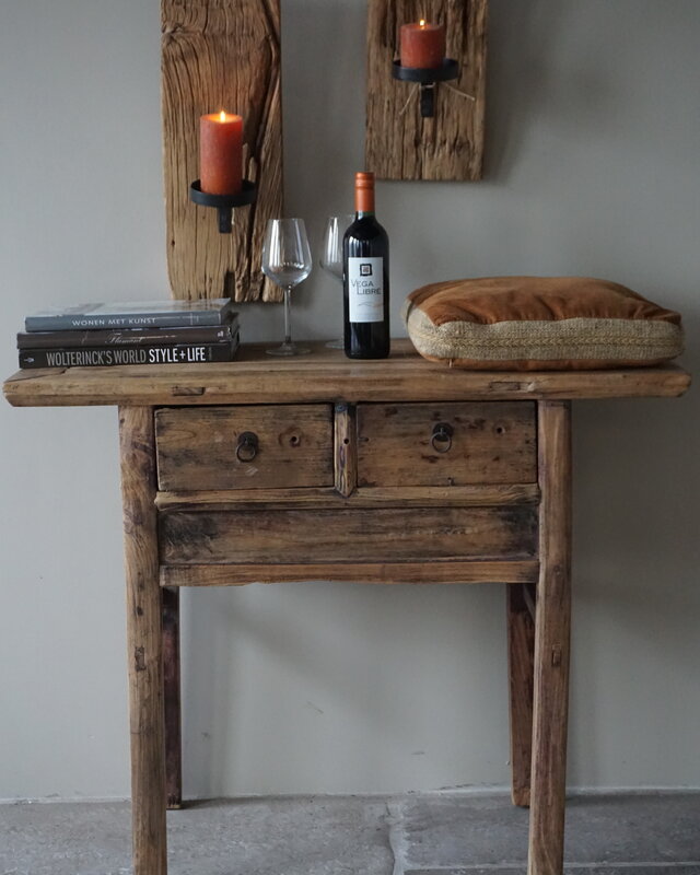 Rene Houtman Antieke Wandtafel | H85 x B102 x D47 cm