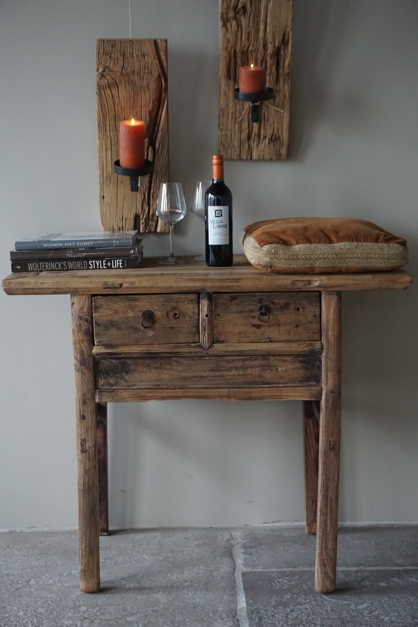 Rene Houtman Antieke Wandtafel | H85 x B102 x D47 cm